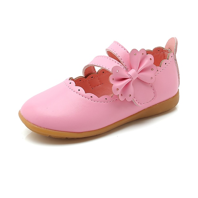 Shoes & Bags Kids Shoes | Girls Flats Mary Jane Princess Shoes School Shoes PU Little Kids(4-7ys) Daily Walking Shoes Fuchsia Pi