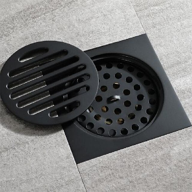  Classic Matte Black Drain Modern Brass 1 pc - Hotel bath