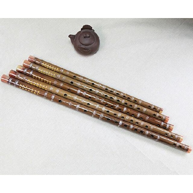  Flute Handmade Chinese Style Bamboo Horizontal Musical Instrument for Beginner Music Lovers