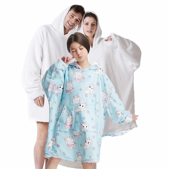 Toys & Hobbies Cosplay & Costumes | Inspired by Cosplay Unicorn Masquerade Hoodie Polyester / Cotton Blend Unicorn Printing Hara