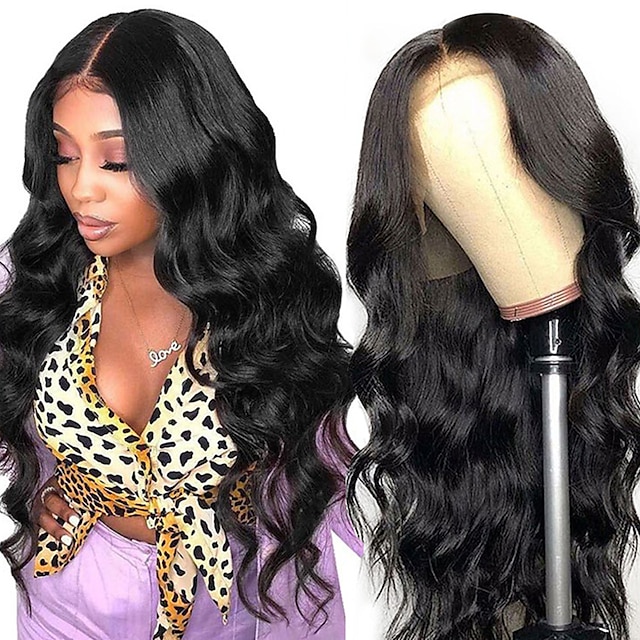 

Ishow Human Hair Lace Wig Pure Human Woven Women's Wig 150% Density Smooth Hair Body Wave 44 Lace Headpiece