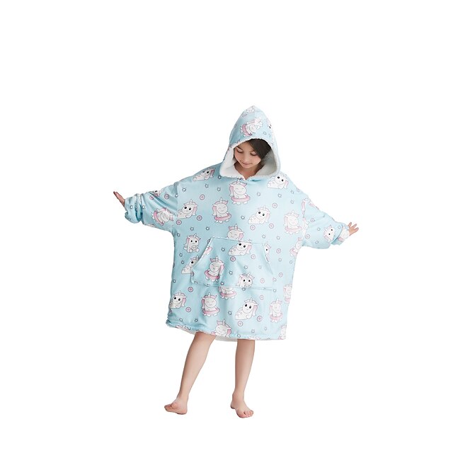 Toys & Hobbies Cosplay & Costumes | Inspired by Cosplay Unicorn Masquerade Hoodie Polyester / Cotton Blend Unicorn Printing Hara