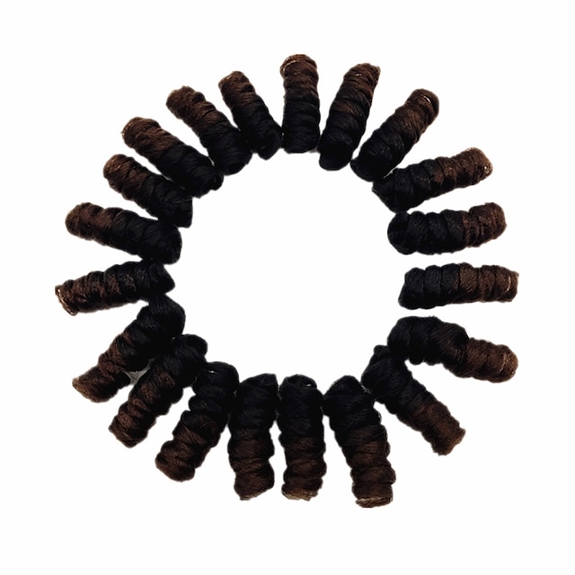  Ombre Hair Weaves / Hair Bulk (Cabello a granel) Trenzas de pelo de ganchillo Rizado Trenzas de caja Negro Múltiples colores Pelo sintético Cabello para trenzas 20 piezas
