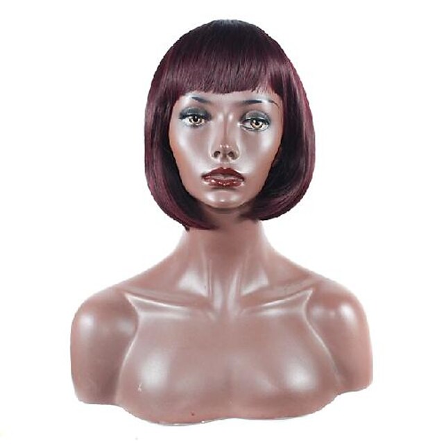 Beauty & Hair Wigs & Hair Pieces | Black Wigs for Women Synthetic Wig Straight Bob Middle Part Wig Short Brown Black Red Synthet