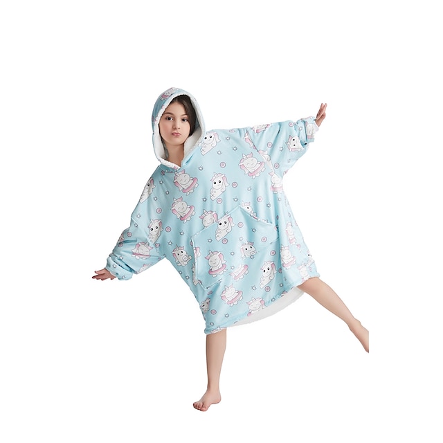 Toys & Hobbies Cosplay & Costumes | Inspired by Cosplay Unicorn Masquerade Hoodie Polyester / Cotton Blend Unicorn Printing Hara