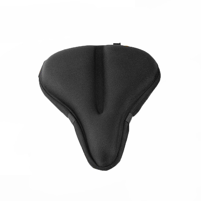  wide gel bicycle saddle cushion silicone cushion bicycle seat pad cover extra padded comfort for exercise stationary cruiser or spinning cycling black & #40;26cmx24.5cm/10x9.6inch& #41;