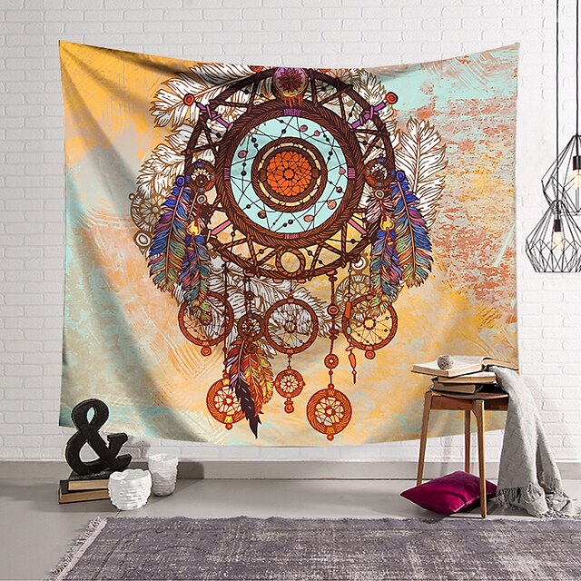  nástěnná tapiserie umělecká výzdoba deka záclona zavěšení domácí ložnice obývací pokoj dekorace polyester lapač snů vzor
