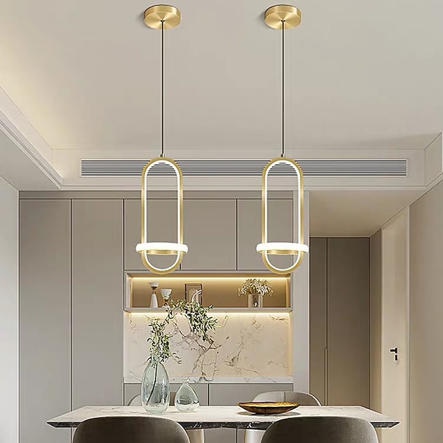 Lights & Lighting Pendant Lights | 15 cm LED Pendant Light Modern Nordic Gold Circle Desgin Bedside Light Dining Room Restaurant