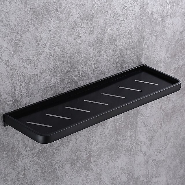 Home & Garden Bath Accessories | Bathroom Shelf New Design Aluminum Material Bathroom Single Shelf Wall Mounted Matte Black Pain