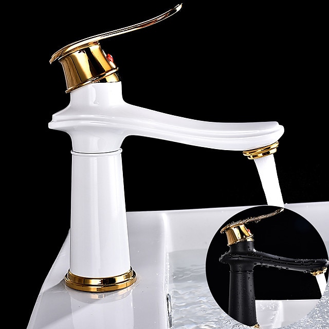  fürdőszobai mosogató csaptelep - klasszikus galvanizált középső készlet, egy fogantyús, egylyukú kádcsaptelep
