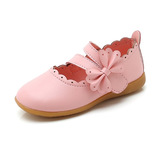 Shoes & Bags Kids Shoes | Girls Flats Mary Jane Princess Shoes School Shoes PU Little Kids(4-7ys) Daily Walking Shoes Fuchsia Pi