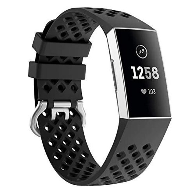  Bracelet de montre connectée pour Fitbit Silicone Montre intelligente Sangle Doux Respirable Bracelet Sport Remplacement Bracelet
