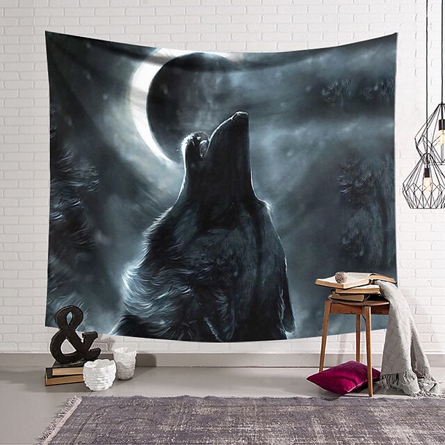 Home & Garden Home Decor | Wall Tapestry Art Decor Blanket Curtain Hanging Home Bedroom Living Room Decoration Polyester Wolf Un