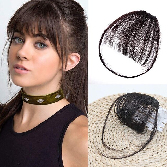 Clip in Bangs 100 Human Hair Wispy Bangs Clip in Hair Extensions