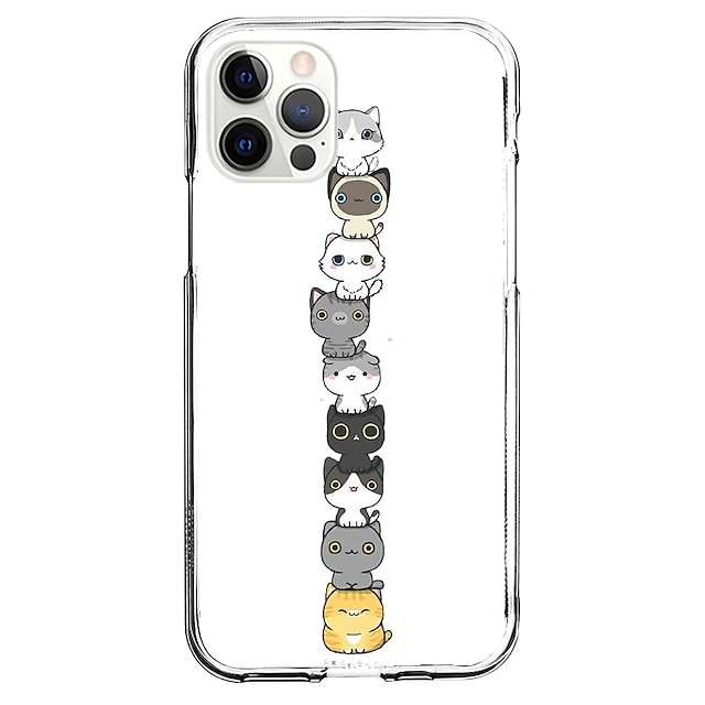  Cat Animal Phone Case For Apple iPhone 13 12 Pro Max 11 SE 2020 X XR XS Max 8 7 Unique Design Protective Case Shockproof Back Cover TPU