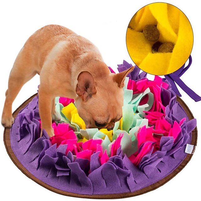  Feeding Mat Snuffle Mat Dog Play Toy Dog 1pc Flower Foldable Washable Pet Exercise Encourage Natural Foraging Skills Polyester Gift Pet Toy Pet Play