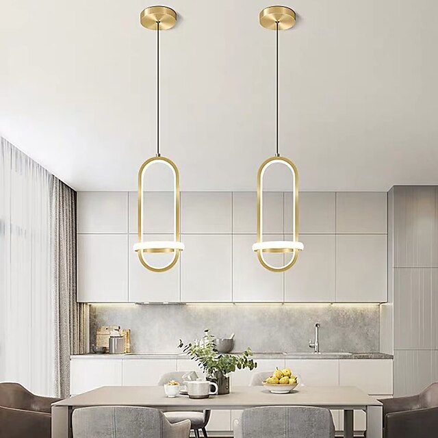 Lights & Lighting Pendant Lights | 15 cm LED Pendant Light Modern Nordic Gold Circle Desgin Bedside Light Dining Room Restaurant