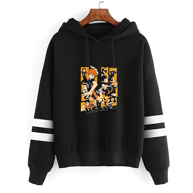  Haikyuu Karasuno High Cosplay Costume Hoodie Anime Graphic Printing Harajuku Graphic For Men's Women's Adults' Back To School