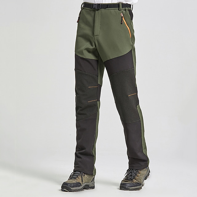  Herr Softshell-byxor Lappverk Vinter Utomhus Standardpassform Vattentät Vindtät Fleecefoder Andningsfunktion Byxa Svart Armégrön Fiske Klättring Camping / vandring / grottforskning S M L XL XXL