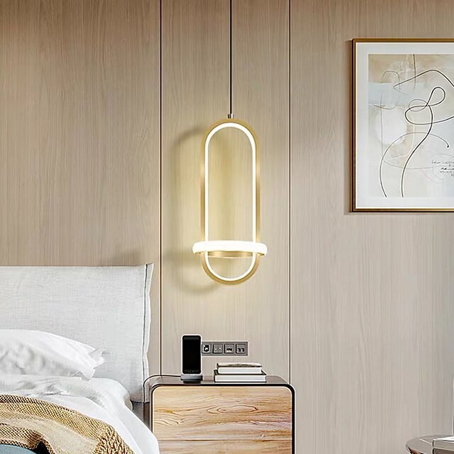 Lights & Lighting Pendant Lights | 15 cm LED Pendant Light Modern Nordic Gold Circle Desgin Bedside Light Dining Room Restaurant