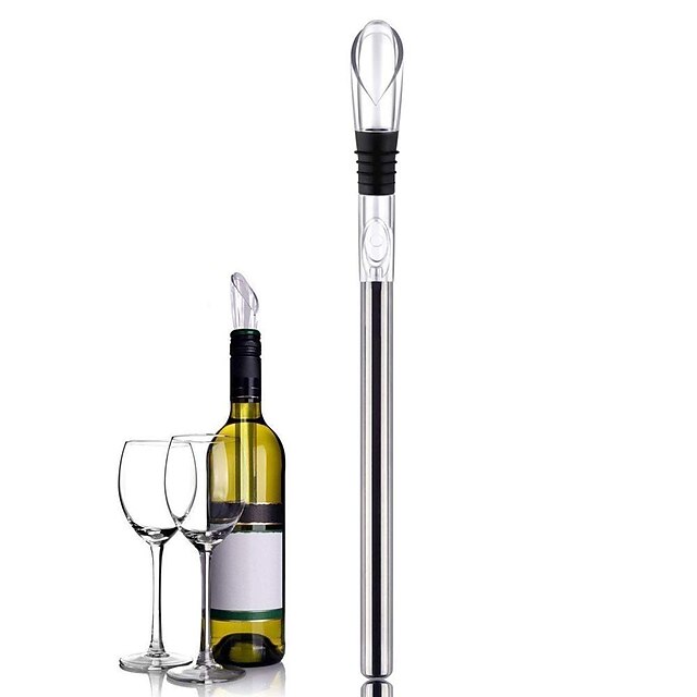 Wine Chiller Stick Dripless Pourer Cooler With Wine Aerator Pourer