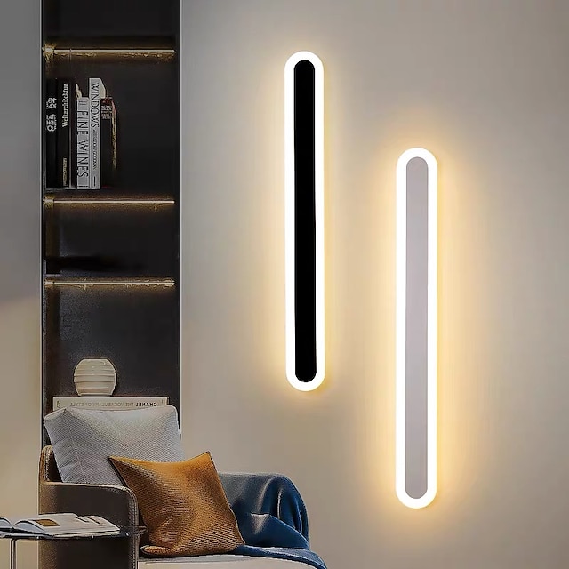  lightinthebox 80cm aplice led de perete lampă de perete lungă minimalistă simplă dormitor sufragerie acrilic 220-240v 20 w