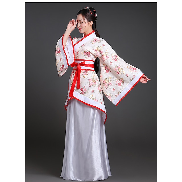 Női Lány Hanfu Antik Felszerelések Klasszikus stílus Klasszikus és időtálló Elegáns és luxus Kínai stílus Kínai vörös Jó minőség Hanfu Kínai palota stílusa Jelmez