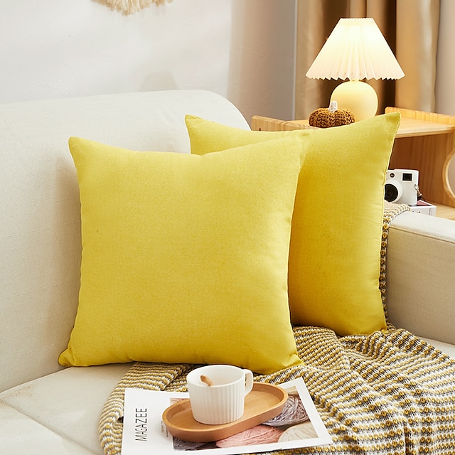 Home & Garden Home Decor | Cotton Classic Solid Colored Warm Comfortable Pillow Case Cover Living Room Bedroom Sofa Cushion Cove