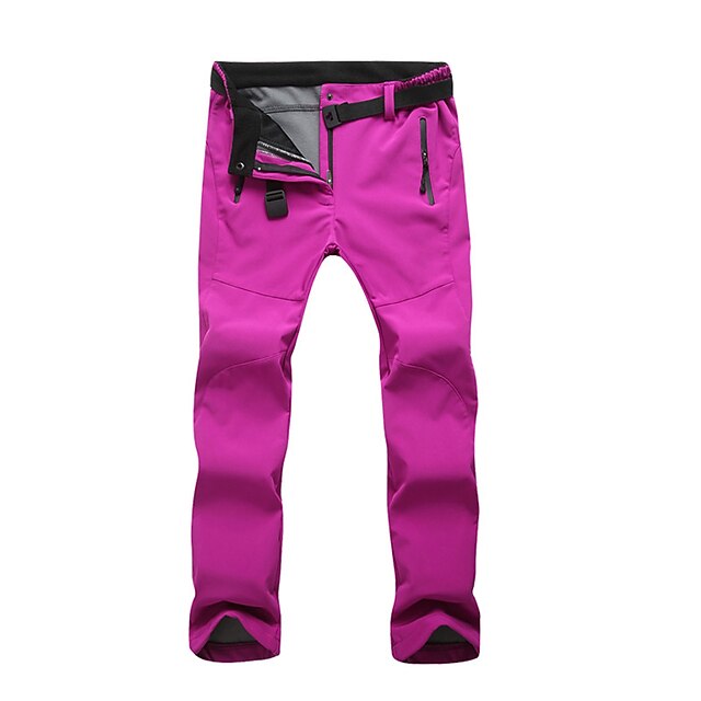  Hombre Mujer Pantalones para senderismo Pantalones impermeables de senderismo Al aire libre Forro Polar Pantalones / Sobrepantalón [Em. B] Morado [Lady B] Verde militar S M L XL XXL