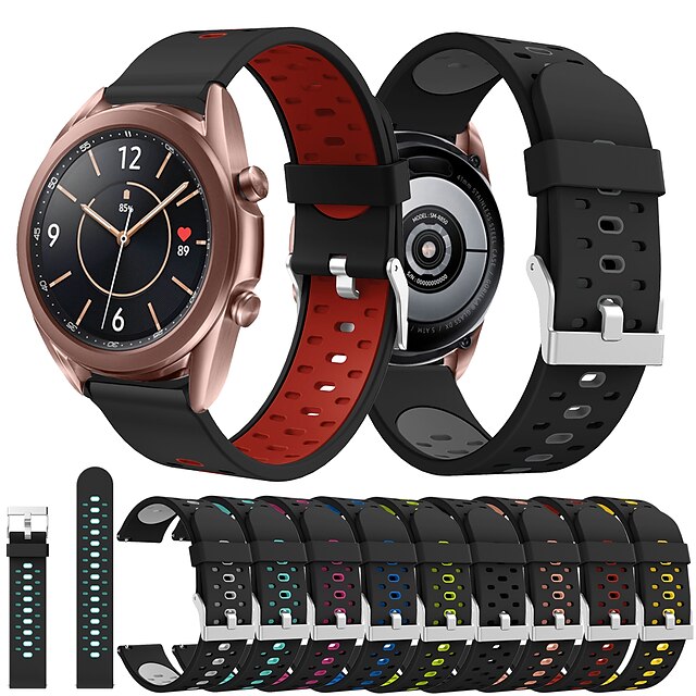  1 pcs Smartwatch-Band für Samsung Galaxy Uhr 3 41mm 20mm Silikon Smartwatch Gurt Elasthan Atmungsaktiv Sportband Ersatz Armband
