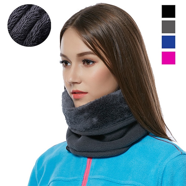 Winter Fleece Neck Gaiter Neck Warmer Windproof Face Cover Scarf for Men Women 