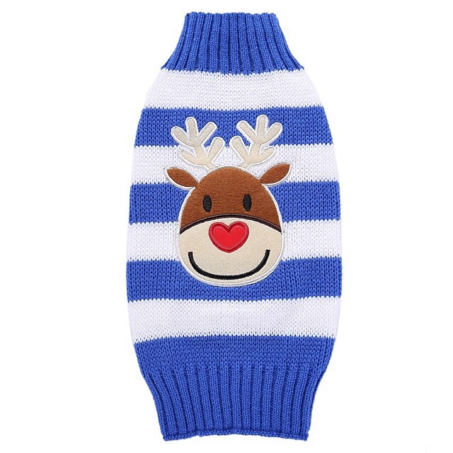 Cat Dog Sweater Sweatshirt Puppy Clothes Cartoon Casual / Daily Winter Dog Clothes Puppy Clothes Dog Outfits Red Blue Costume for Girl and Boy Dog Polar Fleece XXS XS S M L