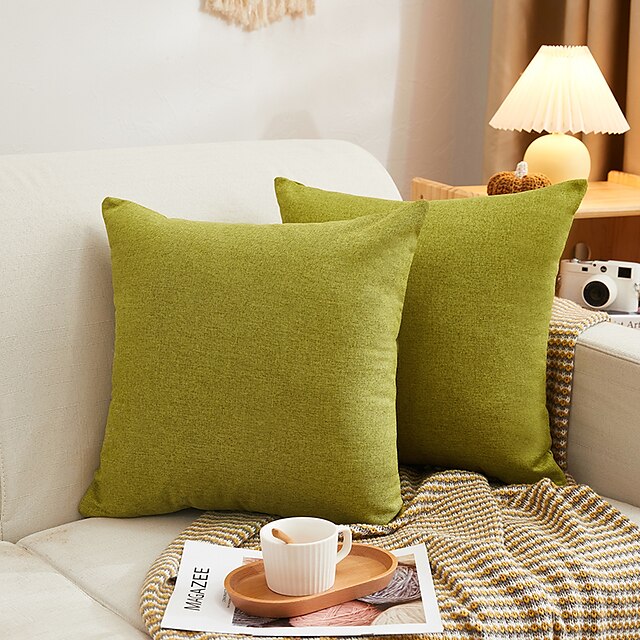 Home & Garden Home Decor | Cotton Classic Solid Colored Warm Comfortable Pillow Case Cover Living Room Bedroom Sofa Cushion Cove