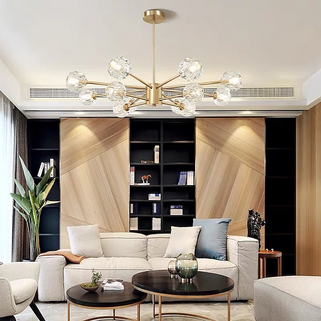  88 cm LED Chandelier Pendant Light Crystal Desgin Gold Flush Mount Lights Metal Electroplated Modern 110-120V 220-240V