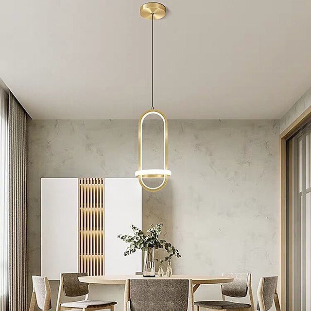 Lights & Lighting Pendant Lights | 15 cm LED Pendant Light Modern Nordic Gold Circle Desgin Bedside Light Dining Room Restaurant