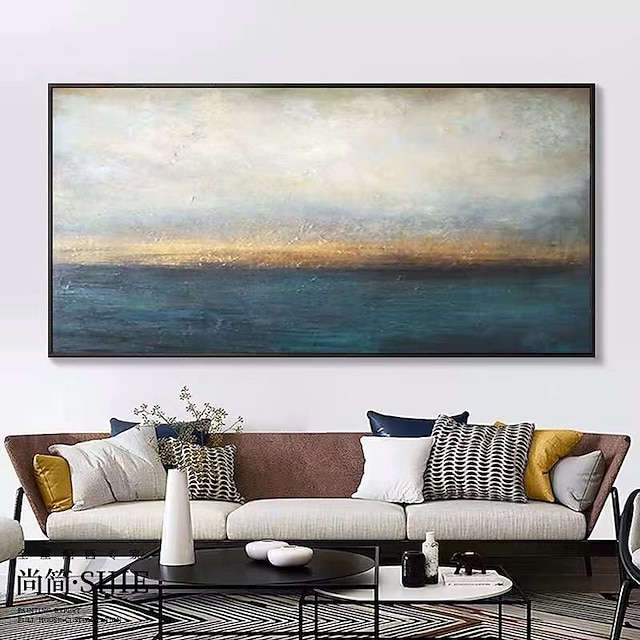  Oil Painting Handmade Hand Painted Wall Art Horizontal Panoramic Abstract Home Decoration Décor Rolled Canvas No Frame Unstretched