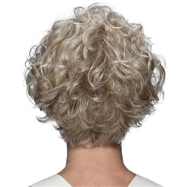 Beauty & Hair Wigs & Hair Pieces | Synthetic Wig Curly Pixie Cut Wig Short Blonde Synthetic Hair Womens Soft Cool Blonde / Daily