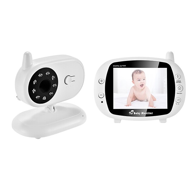  3.5 Inch Video Wireless Baby Monitor VOX Security Camera Nanny IR Night Vision Voice Call Babyphone With Temperature Monitoring