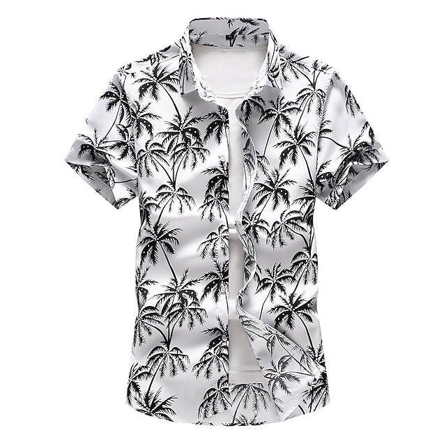 Summer Hawaiian Shirt Graphic Shirt Aloha Shirt Collar White Yellow Sky ...