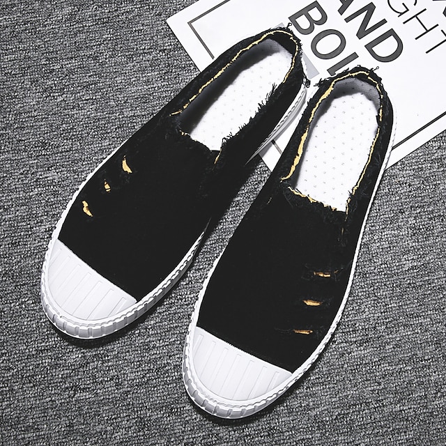 

Men's Clogs Mules Casual Athletic Walking Shoes PU White Black Summer