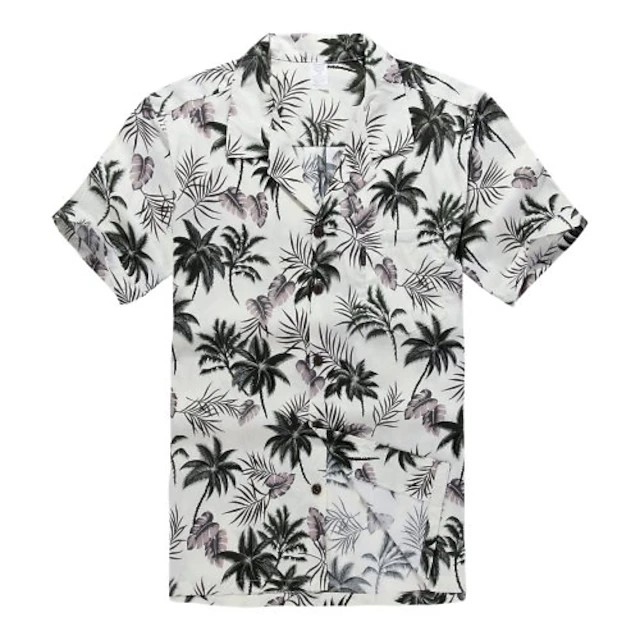 Summer Hawaiian Shirt Graphic Shirt Aloha Shirt Collar Yellow Sky Blue ...