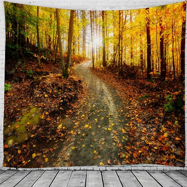 Home & Garden Home Decor | Wall Tapestry Art Decor Blanket Curtain Hanging Home Bedroom Living Room Decoration Forest View - LS5