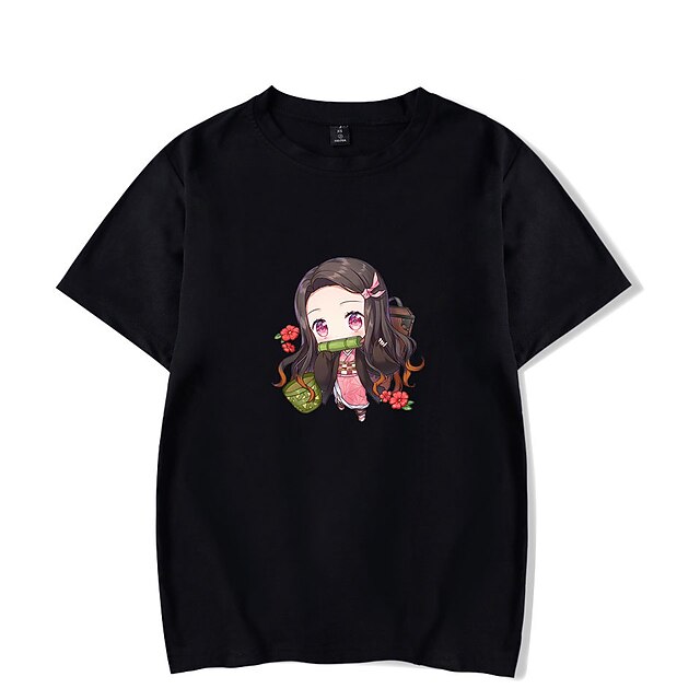 

Inspired by Demon Slayer Kamado Nezuko Kamado Tanjirou Cosplay Costume T-shirt Polyester / Cotton Blend Graphic Prints Printing Harajuku Graphic T-shirt For Women's / Men's