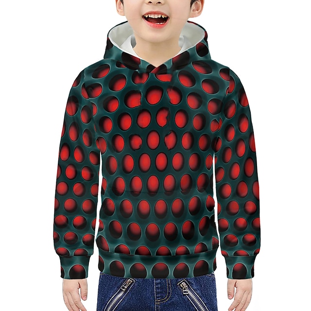 Baby & Kids Boys Clothing | Kids Boys Hoodie & Sweatshirt Long Sleeve 3D Print Red Children Tops Active New Year - WB14051