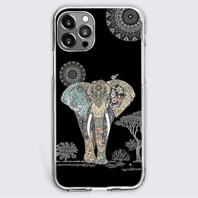  코끼리 패션 전화 케이스 에 대한 Apple 아이폰 13 12 프로 맥스 11 X XR XS 맥스 아이폰 7/8 아이폰 7Plus / 8Plus 독특한 디자인 보호 케이스 충격방지 뒷면 커버 TPU