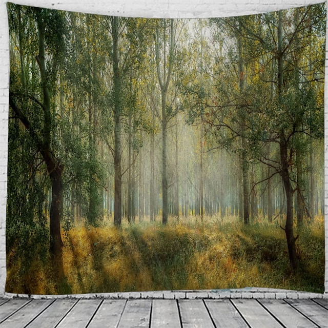 Home & Garden Home Decor | Wall Tapestry Art Decor Blanket Curtain Hanging Home Bedroom Living Room Decoration Forest View - ST6