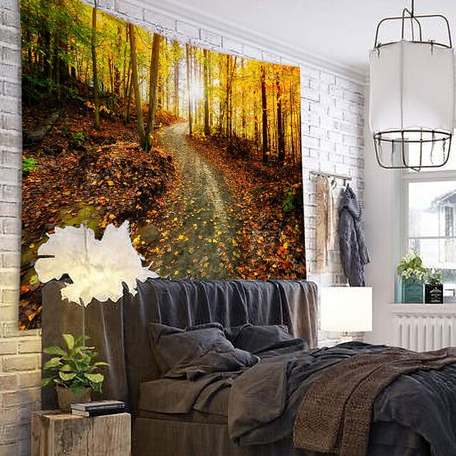 Home & Garden Home Decor | Wall Tapestry Art Decor Blanket Curtain Hanging Home Bedroom Living Room Decoration Forest View - LS5