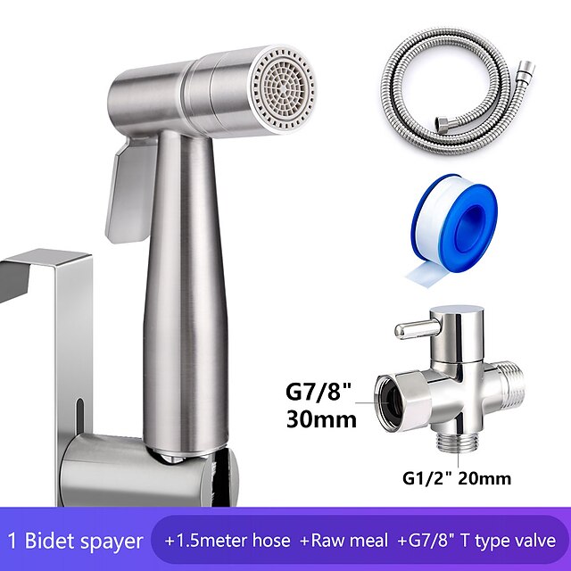  due modi 304 wc in acciaio inox palmare shattaf bidet spruzzatore soffioni doccia set doccia rubinetto accessori doccia musulmana g1/2 o g7/8