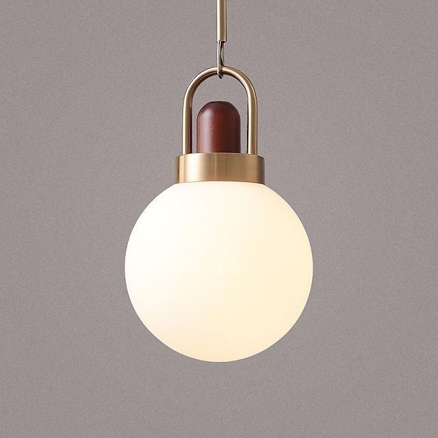 Lights & Lighting Pendant Lights | 20 cm Single Design Pendant Light Metal Glass Globe Electroplated Nordic Style 110-120V 220-2