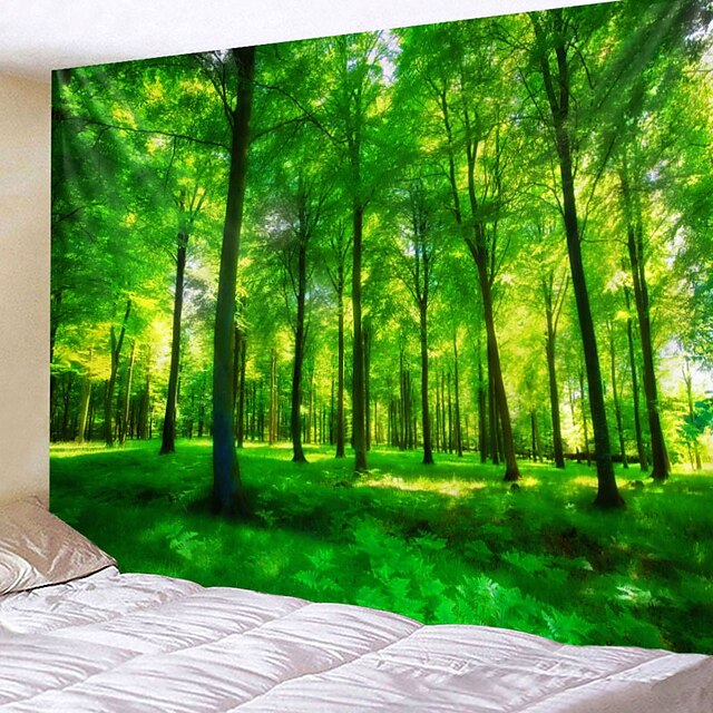  tapiserie mare de perete art decor pătură perdea agățată acasă dormitor living decor vedere la pădure